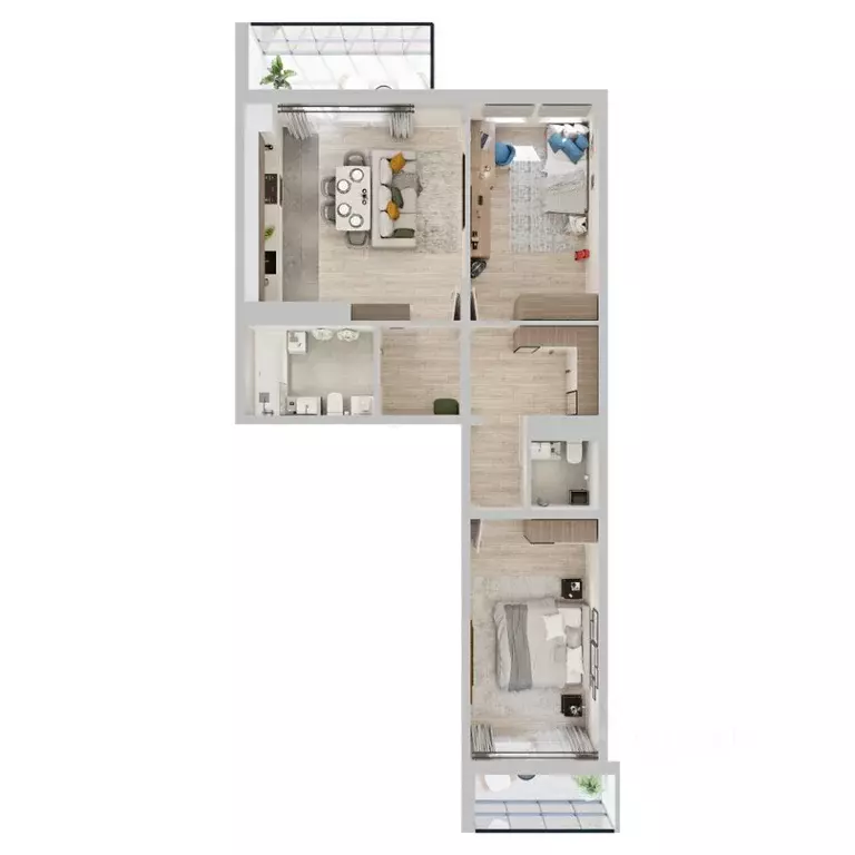 3-к кв. Бурятия, Улан-Удэ Загорск мкр,  (72.5 м) - Фото 1