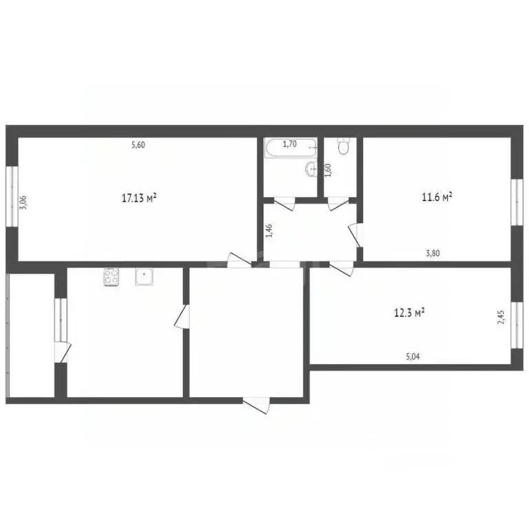 3-к кв. Костромская область, Кострома Некрасовское ш., 56 (66.7 м) - Фото 0