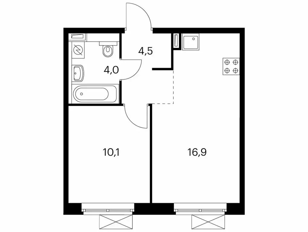 1-комнатная квартира: Котельники, микрорайон Белая Дача, 29 (35.5 м) - Фото 1