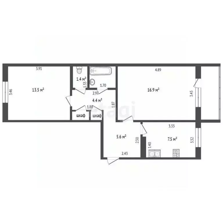 2-к кв. Костромская область, Кострома пос. Октябрьский, ул. 2-я ... - Фото 1