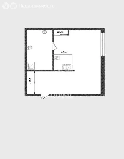 Квартира-студия: Тюмень, 2-я Луговая улица, 24к3 (17 м) - Фото 0