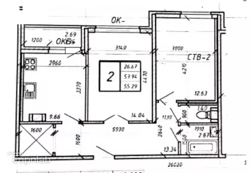 2-к кв. Ленинградская область, Всеволожский район, Заневское городское ... - Фото 1