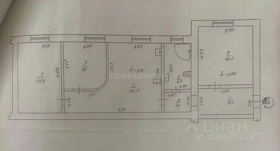 3-к кв. Севастополь ул. Инженерная, 47 (82.6 м) - Фото 1