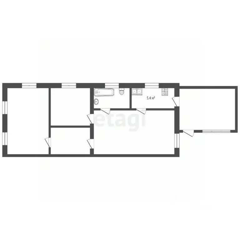 3-к кв. Калининградская область, Светлогорск Майская ул., 7 (83.1 м) - Фото 2