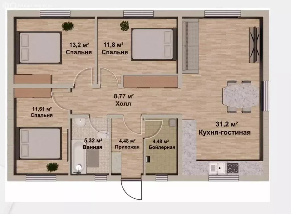 Дом в посёлок Петровский, микрорайон Петровский-2 (91 м) - Фото 2