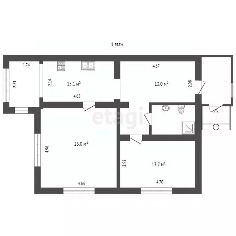 Дом в Коми, Сыктывкар городской округ, Краснозатонский пгт 8-я линия, ... - Фото 1