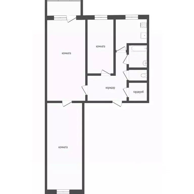 3-к кв. Бурятия, Улан-Удэ 102-й мкр, ул. Ринчино, 21 (68.0 м) - Фото 2