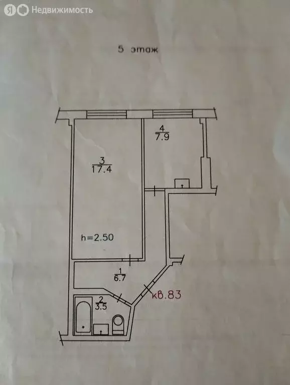 1-комнатная квартира: Красноярск, Молодёжный проспект, 3 (37 м) - Фото 1