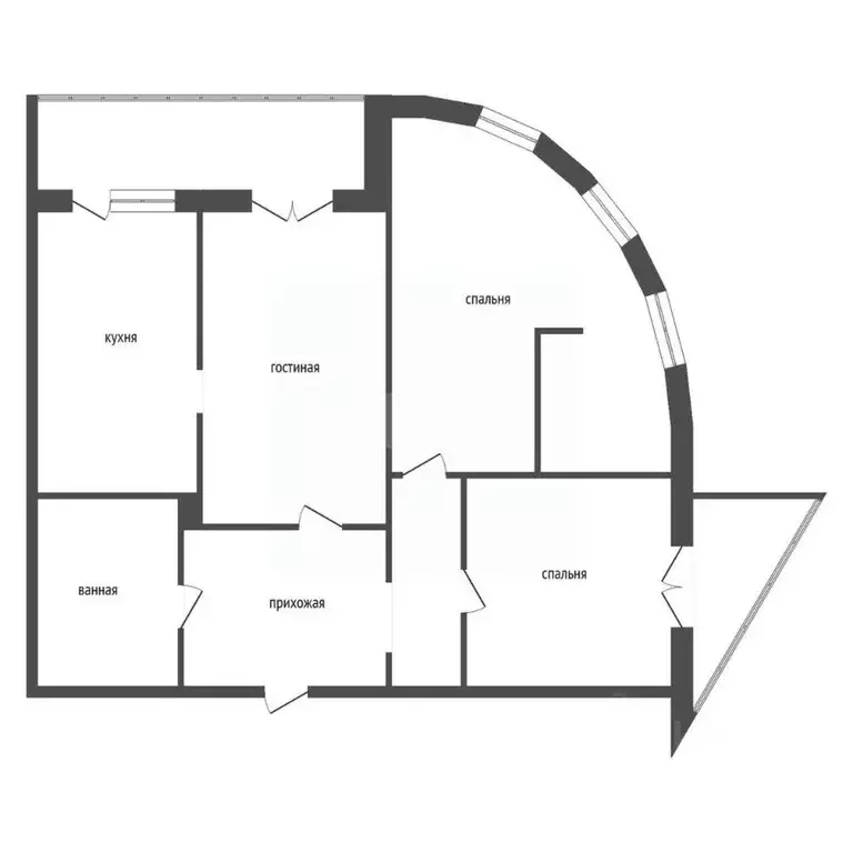 3-к кв. Красноярский край, Красноярск ул. Борисова, 28 (96.1 м) - Фото 2