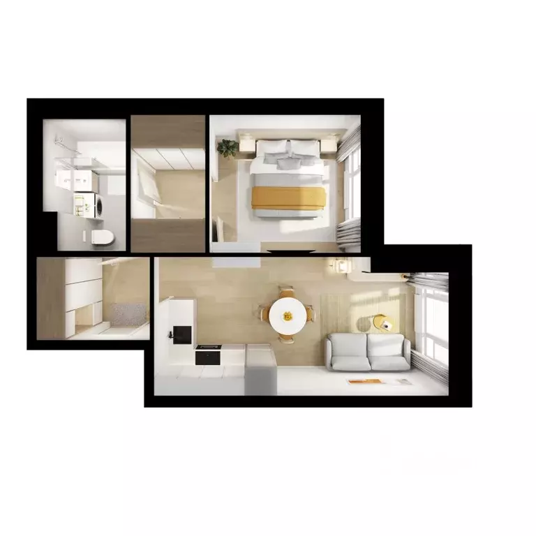 1-к кв. Москва Кавказский Бульвар 51 жилой комплекс, к3.1 (38.6 м) - Фото 2