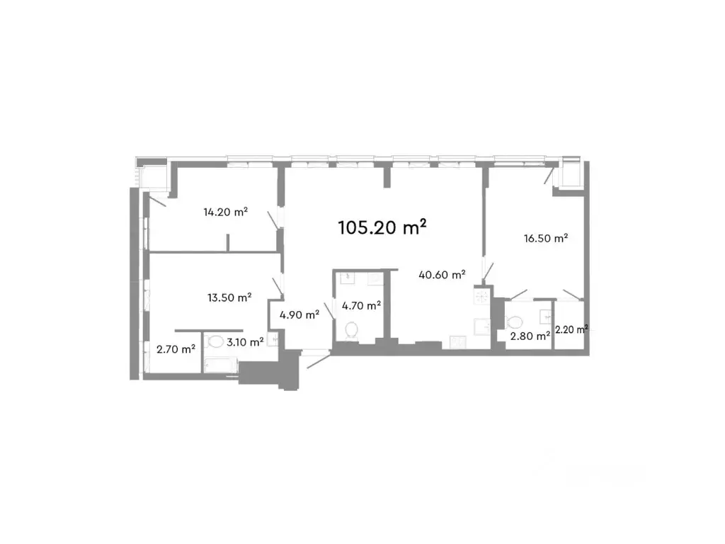 4-к кв. Челябинская область, Челябинск ул. Худякова, 18/3 (105.2 м) - Фото 1