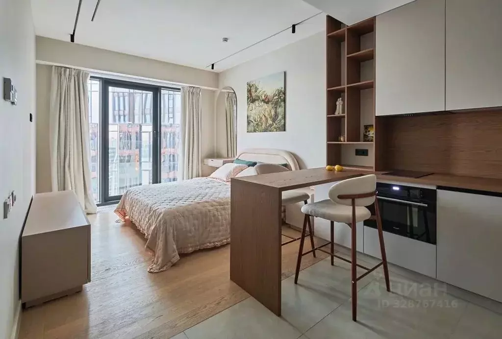 Студия Москва 2-я Хуторская ул., 34 (27.5 м) - Фото 1