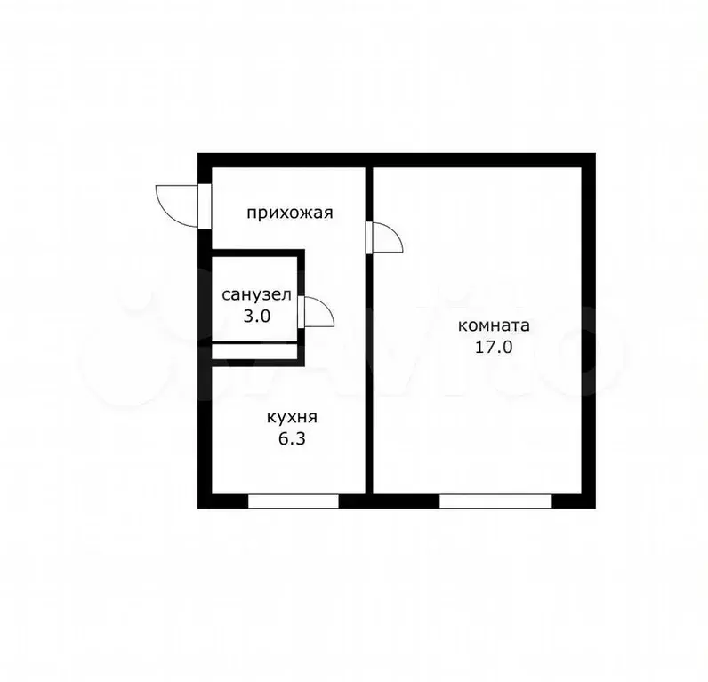 1-к. квартира, 31 м, 1/5 эт. - Фото 0