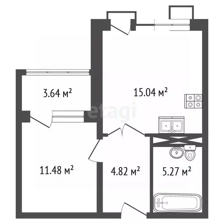 1-к кв. Воронежская область, Воронеж наб. Чуева, 7 (38.5 м) - Фото 2
