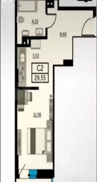 Квартира-студия, 32 м, 17/25 эт. - Фото 0