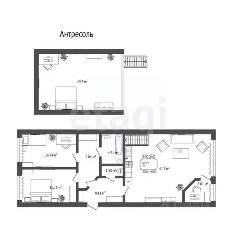 3-к кв. Тюменская область, Тюменский муниципальный округ, д. Дербыши ... - Фото 2