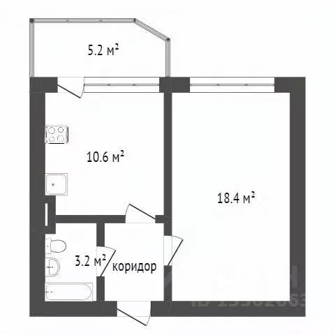 1-к кв. Ханты-Мансийский АО, Сургут ул. Ивана Захарова, 19 (37.1 м) - Фото 1