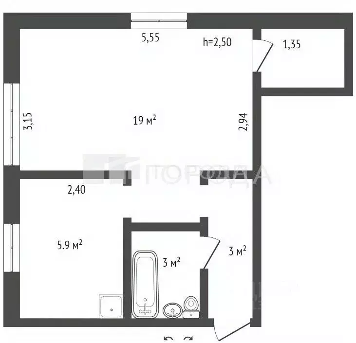 1-к кв. Алтайский край, Барнаул Советская ул., 3А (28.5 м) - Фото 1