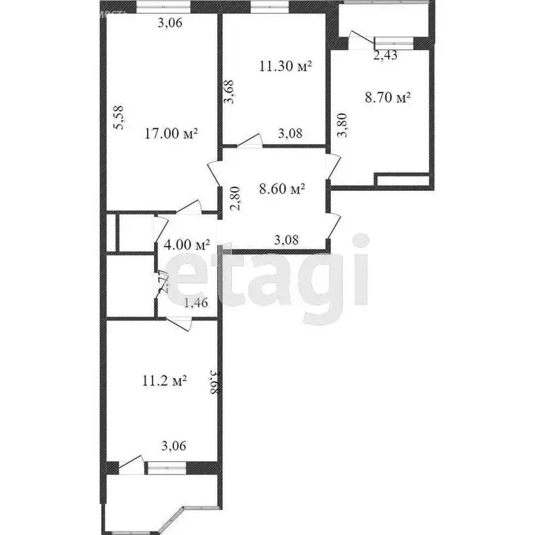 3-комнатная квартира: Кострома, микрорайон Малышково, Берёзовый ... - Фото 1