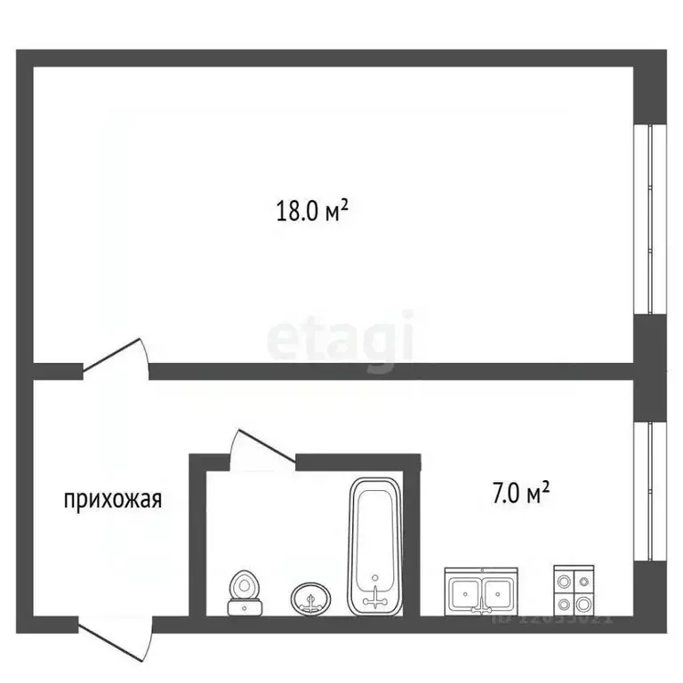 1-к кв. Костромская область, Кострома Давыдовский-2 мкр, 55 (33.5 м) - Фото 2