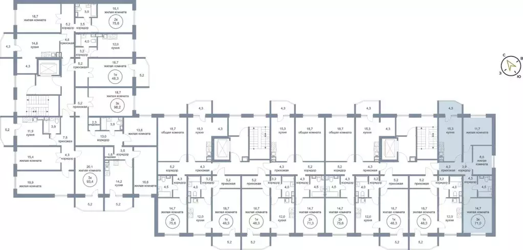 3-к кв. Ханты-Мансийский АО, Нефтеюганск 6-й мкр, 11 (71.0 м) - Фото 1