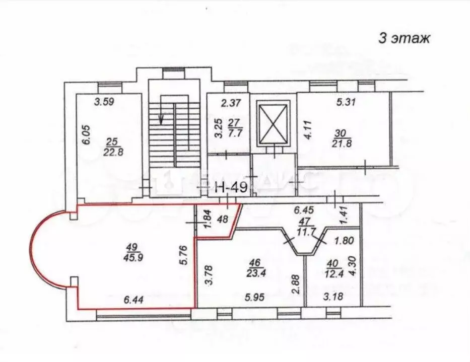 Продам офисное помещение, 49.9 м - Фото 0