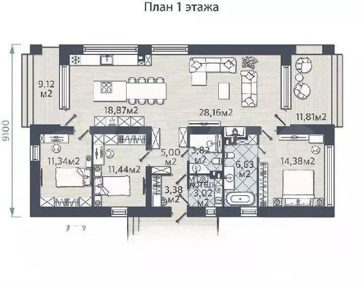 Дом 137,4 м на участке 18,2 сот. - Фото 0