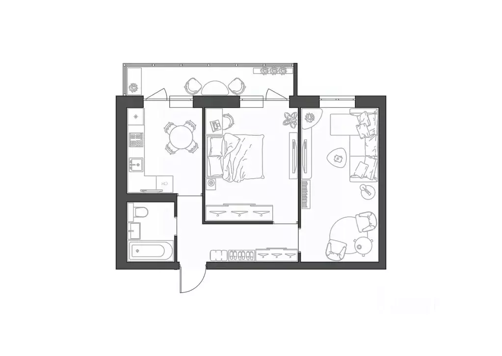 2-к кв. Волгоградская область, Волгоград Квартал жилой комплекс (52.11 ... - Фото 1