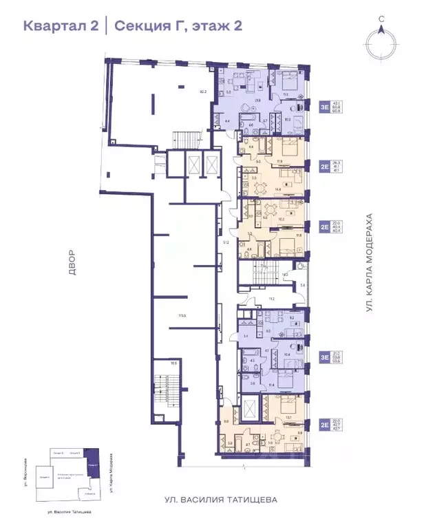 3-к кв. Пермский край, Пермь ул. Карла Модераха, 7 (53.6 м) - Фото 2