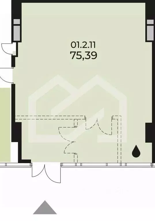 Торговая площадь в Москва Полесский проезд, 14С1 (75 м) - Фото 1