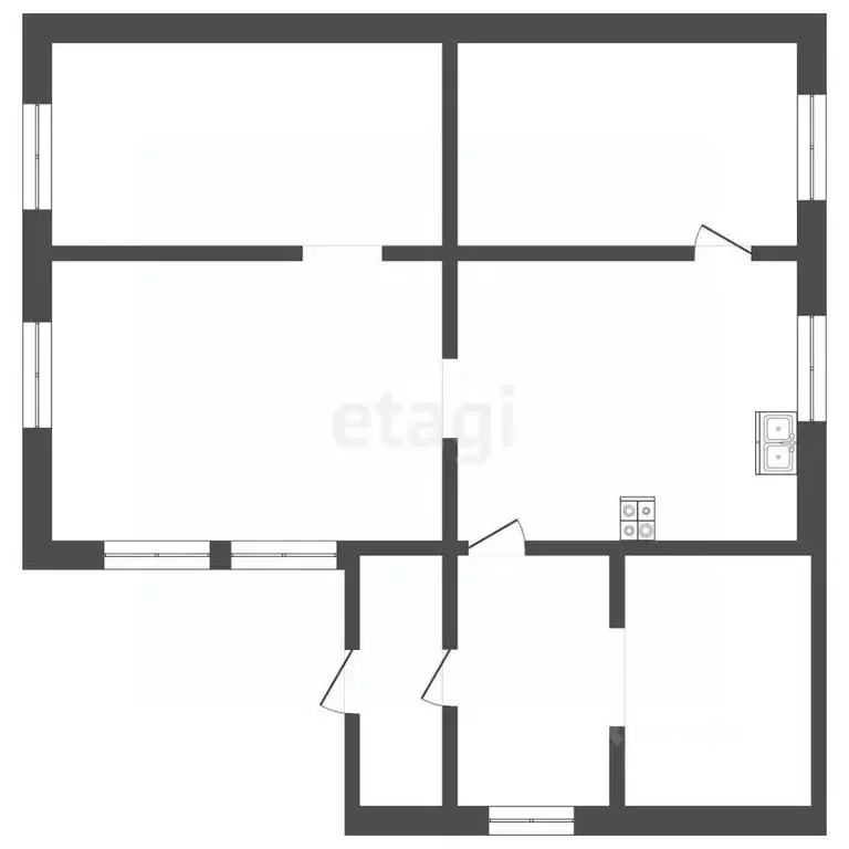 Дом в Камчатский край, Елизово Омская ул., 16 (46 м) - Фото 2