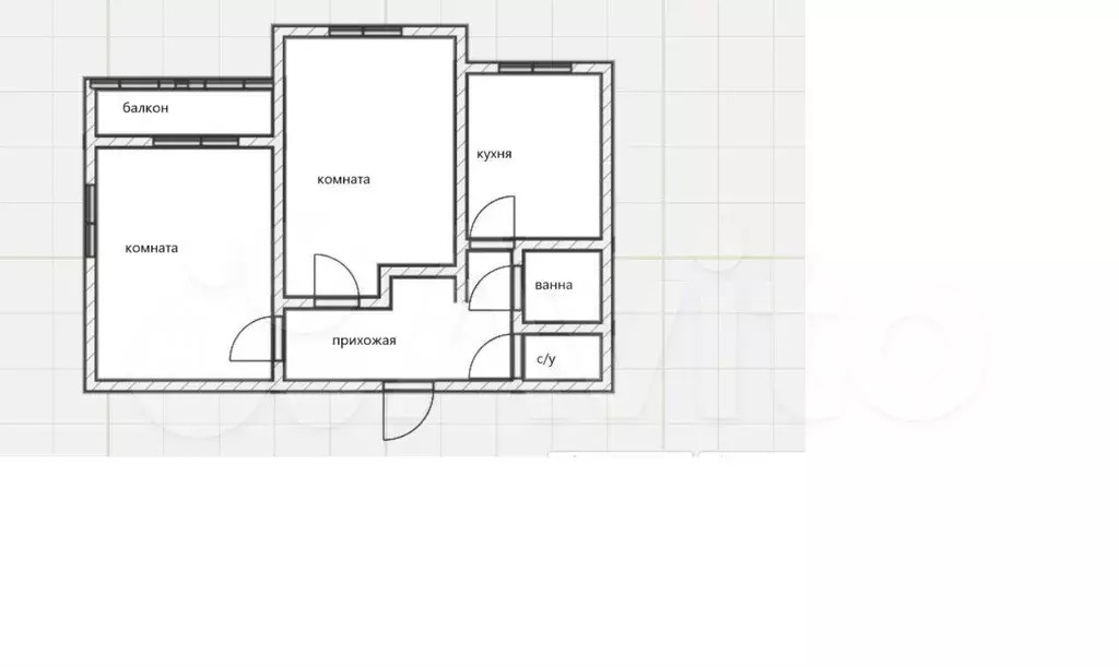 2-к. квартира, 52 м, 6/9 эт. - Фото 0