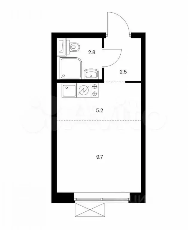 Квартира-студия, 20 м, 16/33 эт. - Фото 0
