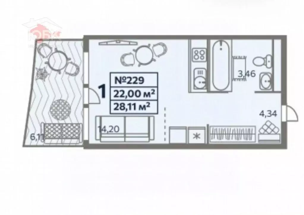 Студия Крым, Сакский район, Лесновское с/пос, с. Прибрежное ул. ... - Фото 2