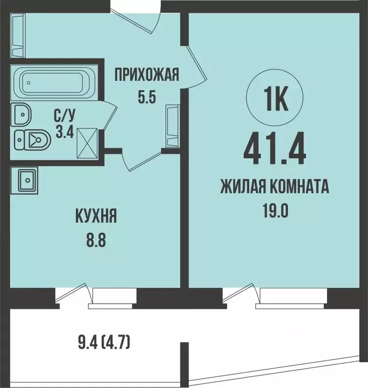 1-к кв. Новосибирская область, Новосибирск Родники мкр, Династия жилой ... - Фото 1