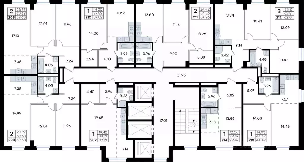 1-к кв. Приморский край, Владивосток ул. Тухачевского, 80 (44.49 м) - Фото 2