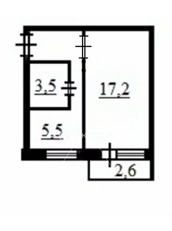 1-к кв. Санкт-Петербург Витебский просп., 53К2 (30.6 м) - Фото 2