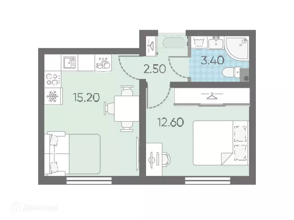 Продаётся 1-к квартира, 32.8 м - Фото 0