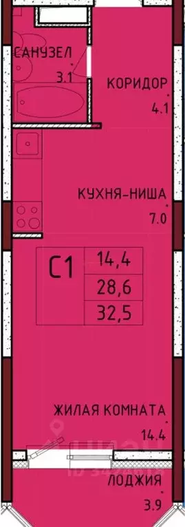 Студия Тульская область, Тула городской округ, с. Осиновая Гора ул. ... - Фото 2