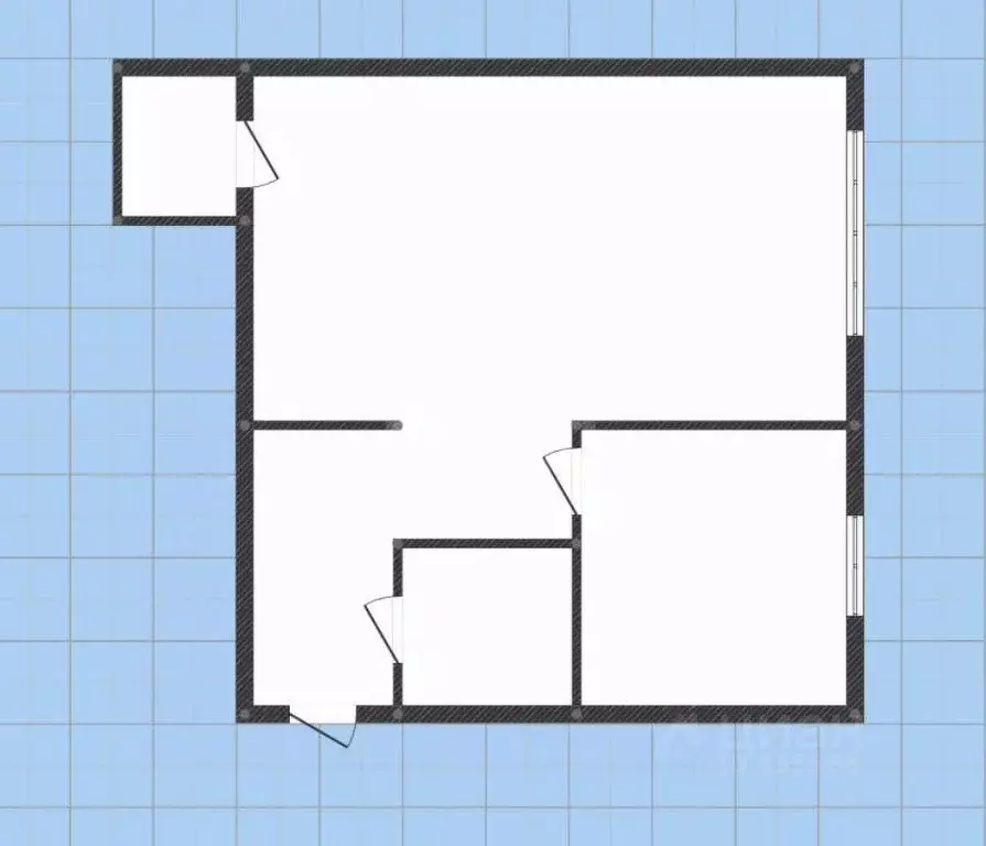 1-к кв. Белгородская область, Губкин Комсомольская ул., 43 (31.1 м) - Фото 1