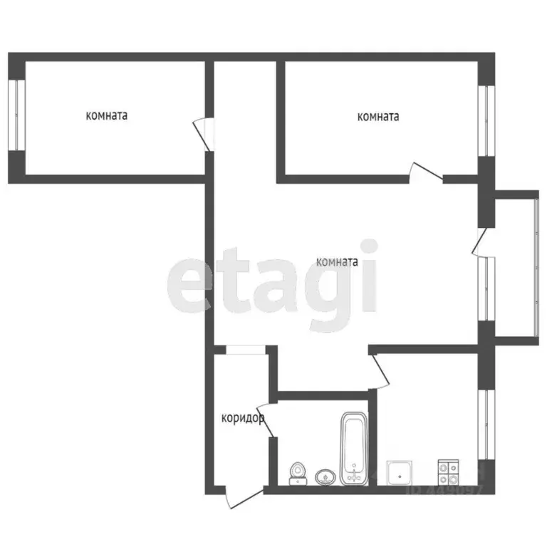 3-к кв. Смоленская область, Смоленск ул. Ломоносова, 19 (58.8 м) - Фото 1