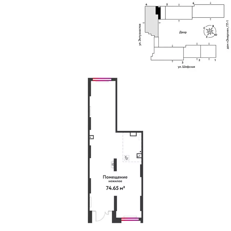 Торговая площадь (74.65 м) - Фото 1