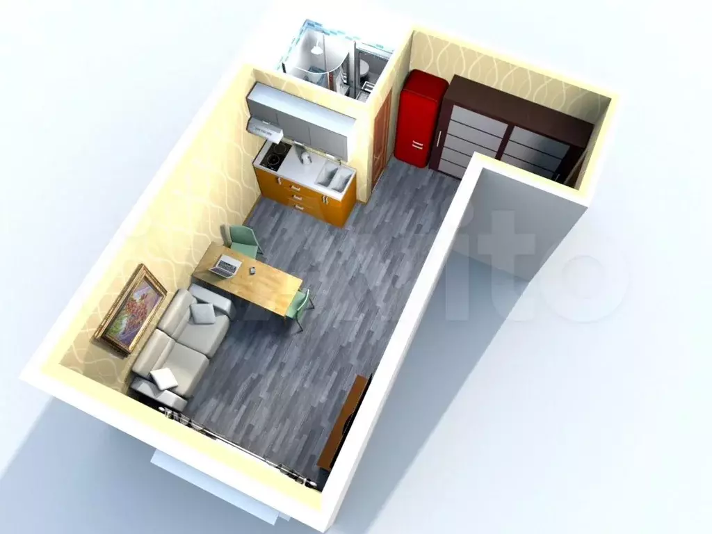 Квартира-студия, 20 м, 1/9 эт. - Фото 1