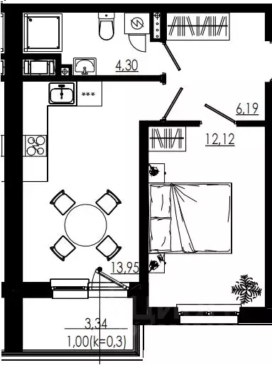 1-к кв. Ленинградская область, Тосненский район, Форносовское ... - Фото 0