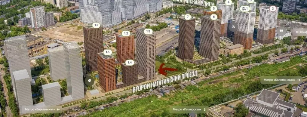 Торговая площадь в Москва 2-й Нагатинский проезд, 6к1 (175 м) - Фото 1