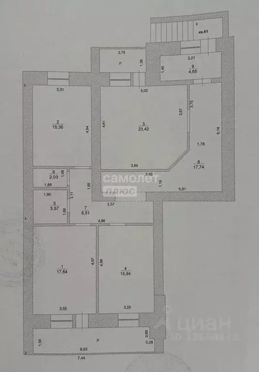 3-к кв. Ульяновская область, Ульяновск ул. Докучаева, 18 (108.7 м) - Фото 1