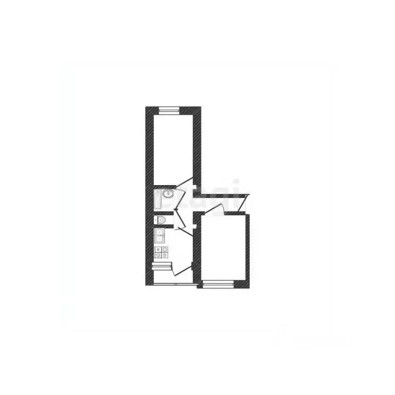 2-к кв. Белгородская область, Шебекино ул. Ленина, 66 (49.1 м) - Фото 1
