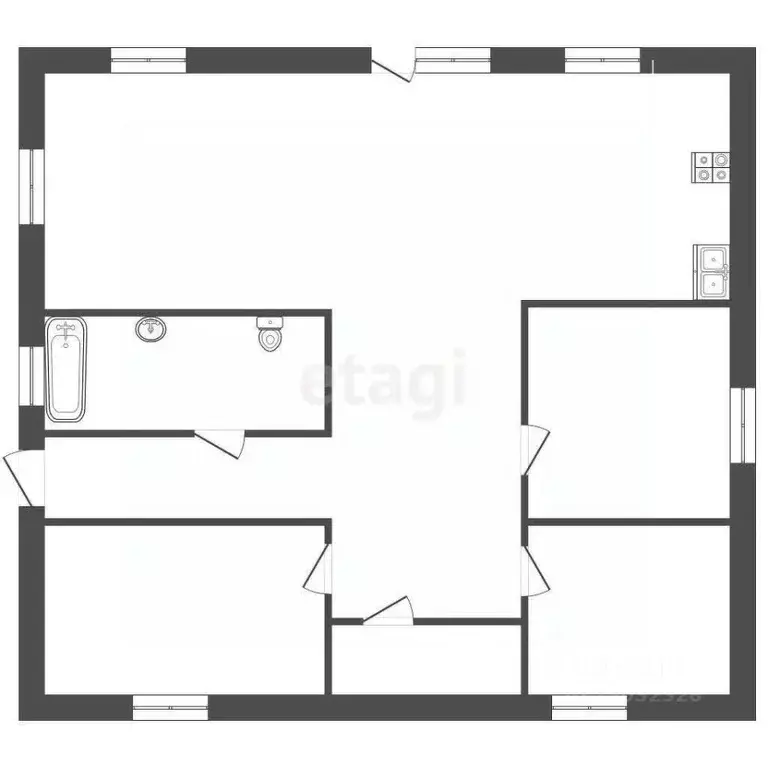 Дом в Нижегородская область, Выкса ул. Шаблыгина, 10 (90 м) - Фото 1