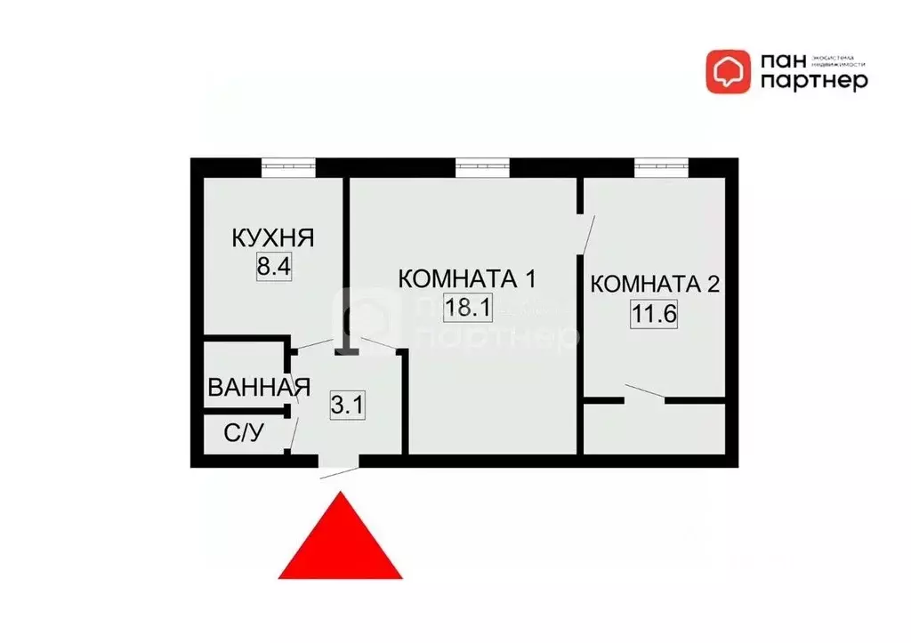 2-к кв. Санкт-Петербург Ленинский просп., 138/5 (45.7 м) - Фото 2