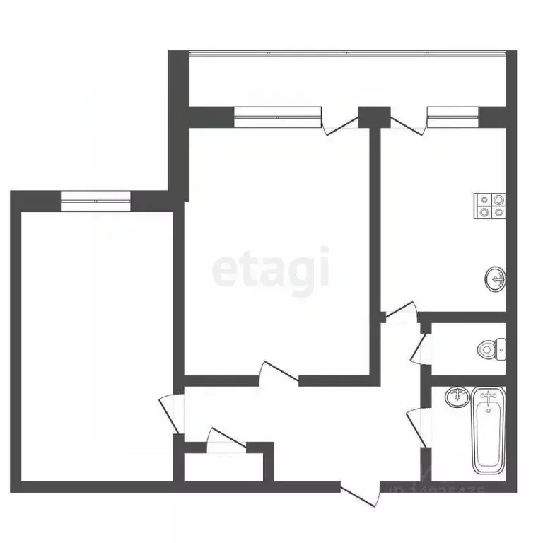 2-к кв. Владимирская область, Ковров ул. Пугачева, 35 (46.1 м) - Фото 1